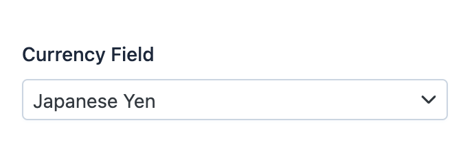 Default style of EasyAdmin currency field